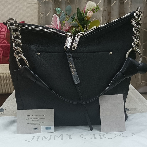 Jimmy Choo Handbags - Authentic Jimmy Choo Raven Bag Black Nappa Leather